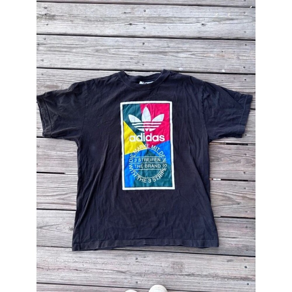Adidas Three Stripe Print T-Shirt